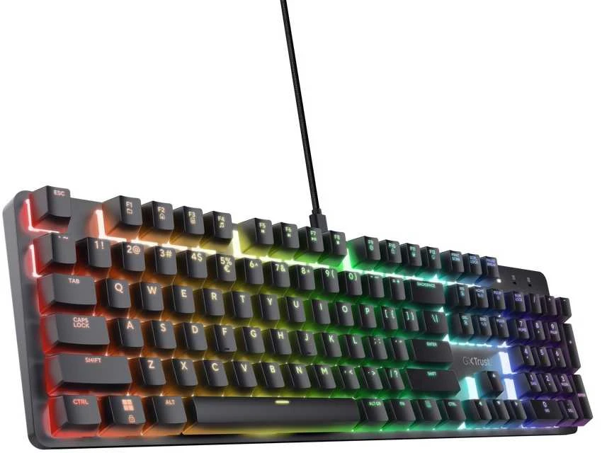 Trust GXT 871 Zora QWERTY US English - USB klaviatūra žaidimams (juodas)
