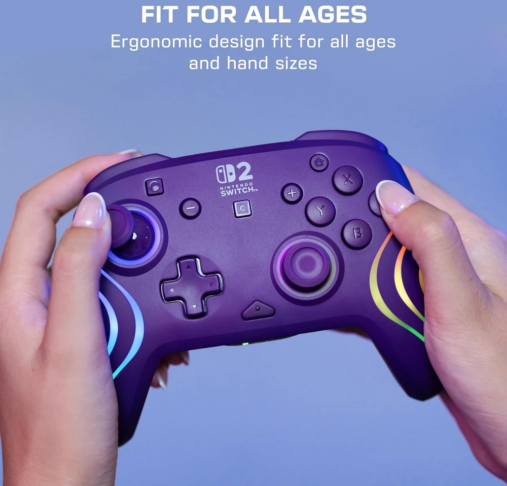 Turtle Beach Afterglow Wave belaidis žaidimų pultelis | Violetinė | Switch 2