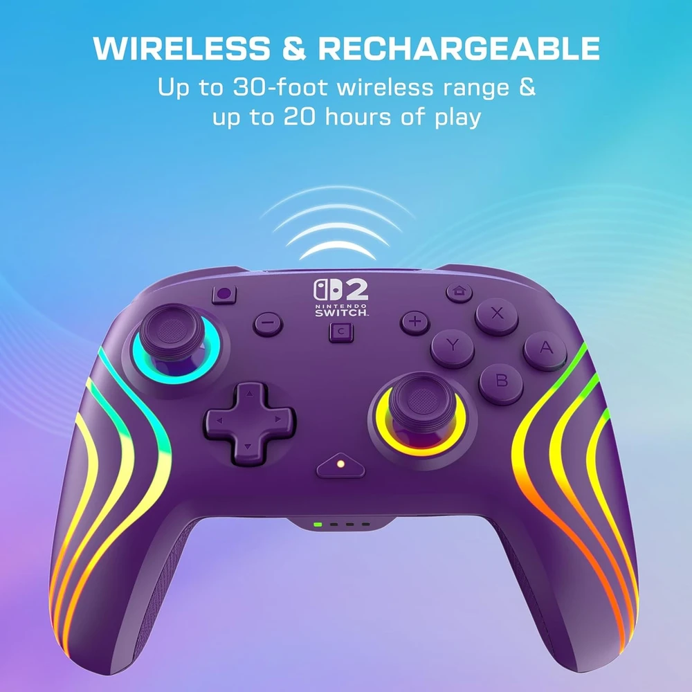 Turtle Beach Afterglow Wave belaidis žaidimų pultelis | Violetinė | Switch 2