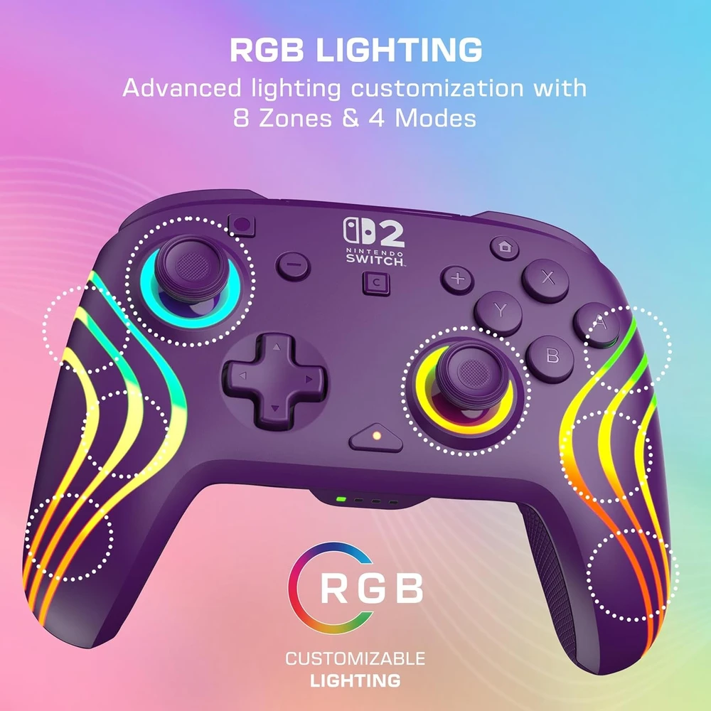 Turtle Beach Afterglow Wave belaidis žaidimų pultelis | Violetinė | Switch 2