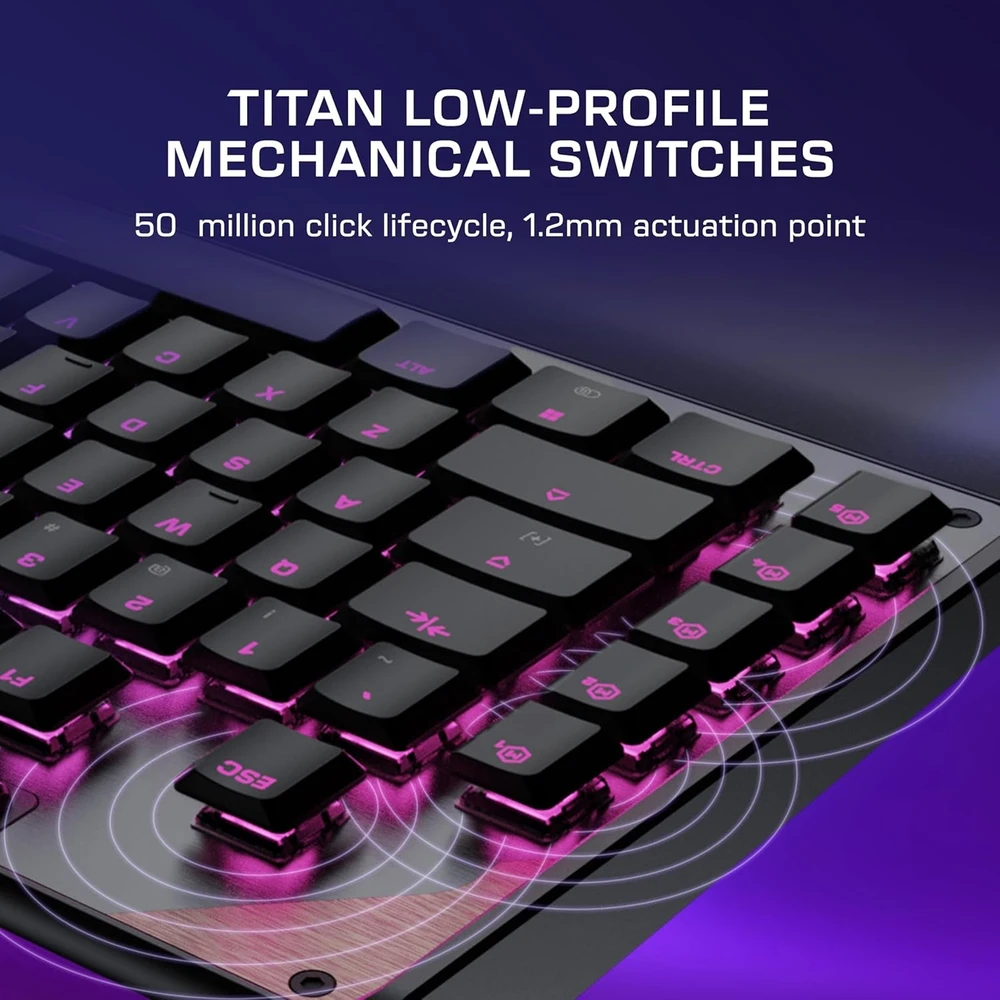 Turtle Beach Command Series KB5 100% juoda laidinė mechaninė klaviatūra (Titan switch, US)