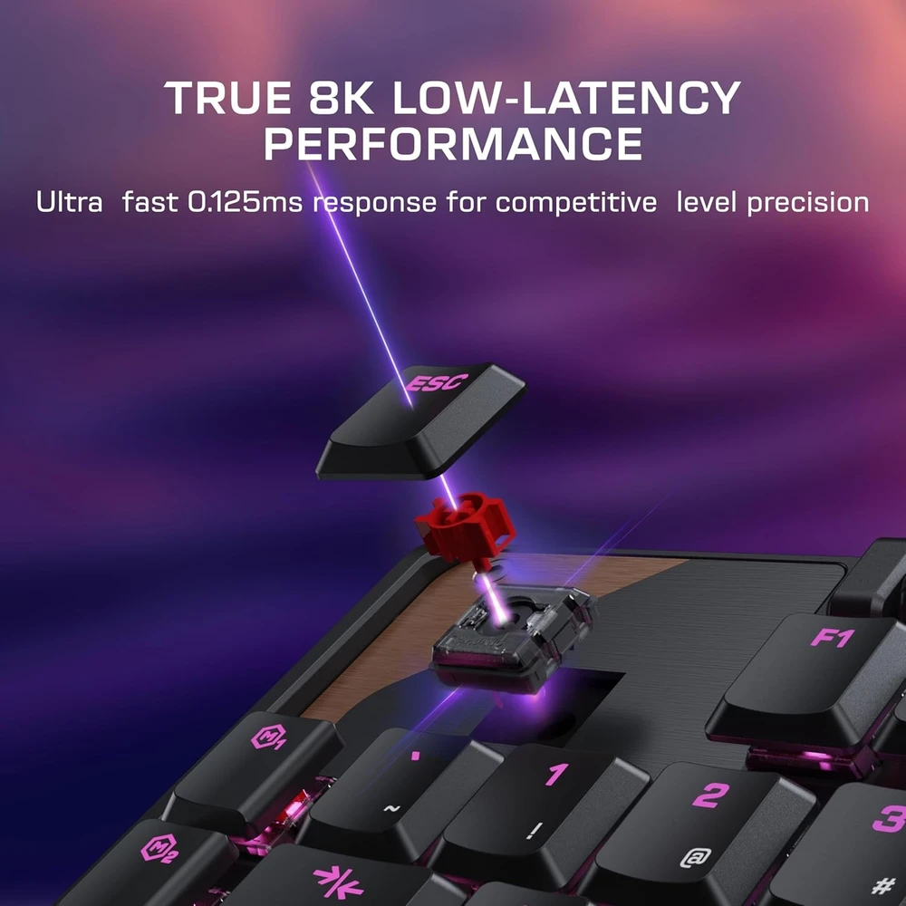 Turtle Beach Command Series KB5 100% juoda laidinė mechaninė klaviatūra (Titan switch, US)