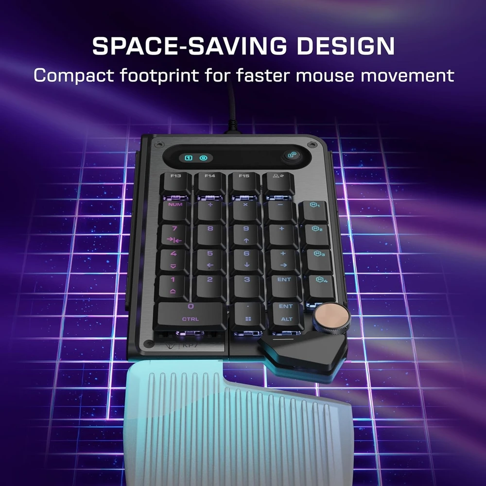 Turtle Beach Command Series KB7 klaviatūra 20% juoda laidinė mechaninė klaviatūra (Titan switch, US)