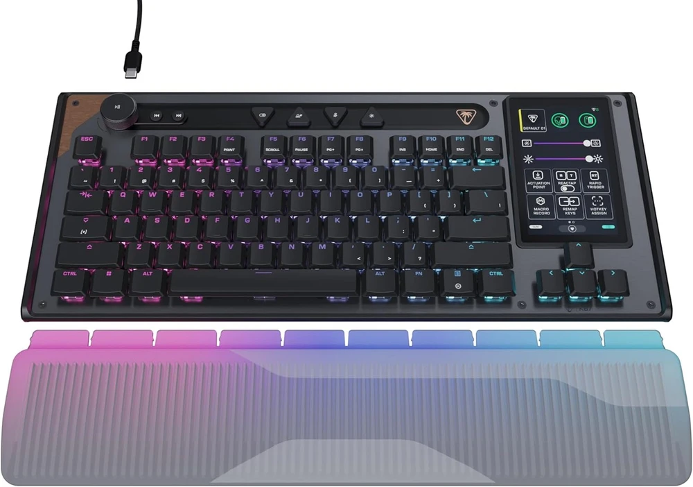 Turtle Beach Command Series KB7 TKL 80% juoda laidinė mechaninė klaviatūra (Titan switch, US)