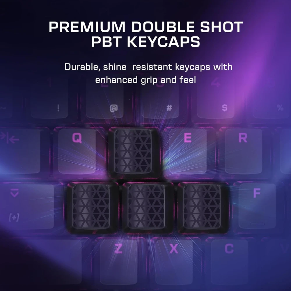 Turtle Beach Command Series KB7 TKL 80% juoda laidinė mechaninė klaviatūra (Titan switch, US)