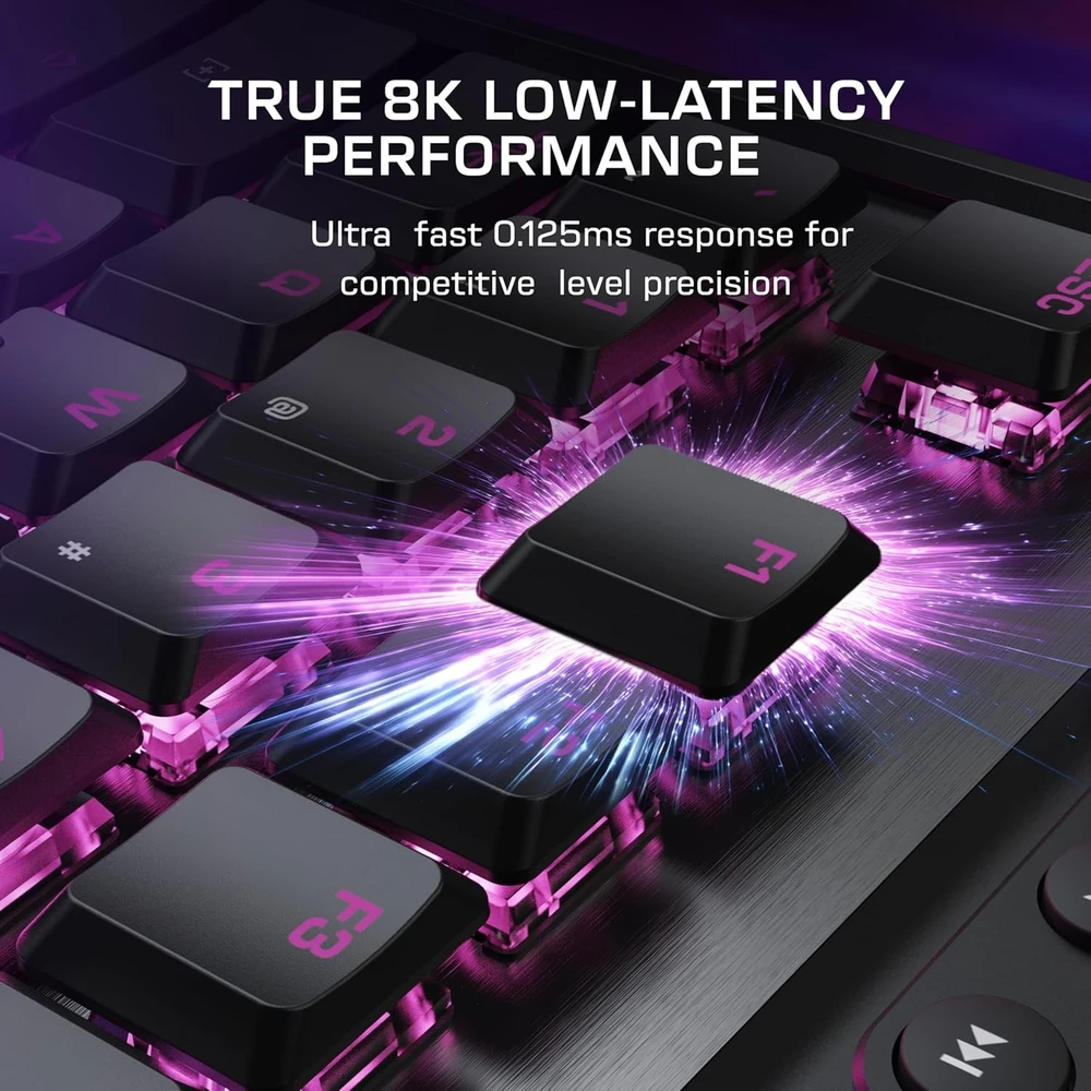 Turtle Beach Command Series KB7 TKL 80% juoda laidinė mechaninė klaviatūra (Titan switch, US)