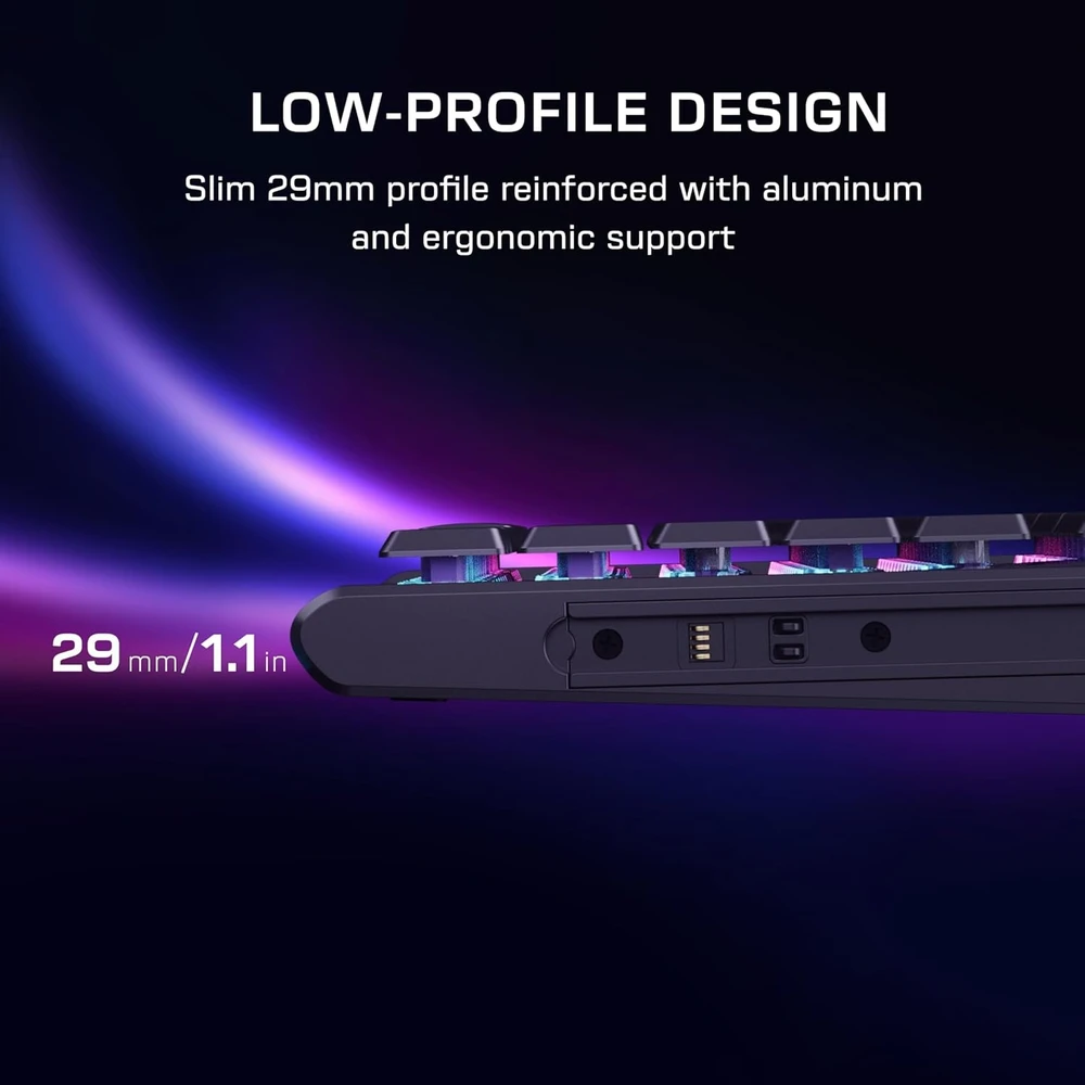 Turtle Beach Command Series KB7 TKL 80% juoda laidinė mechaninė klaviatūra (Titan switch, US)
