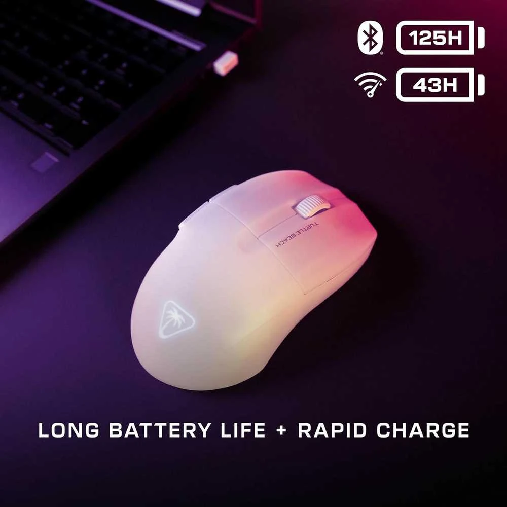 Turtle Beach Pure Air RGB balta belaidė pelė | 26000 DPI