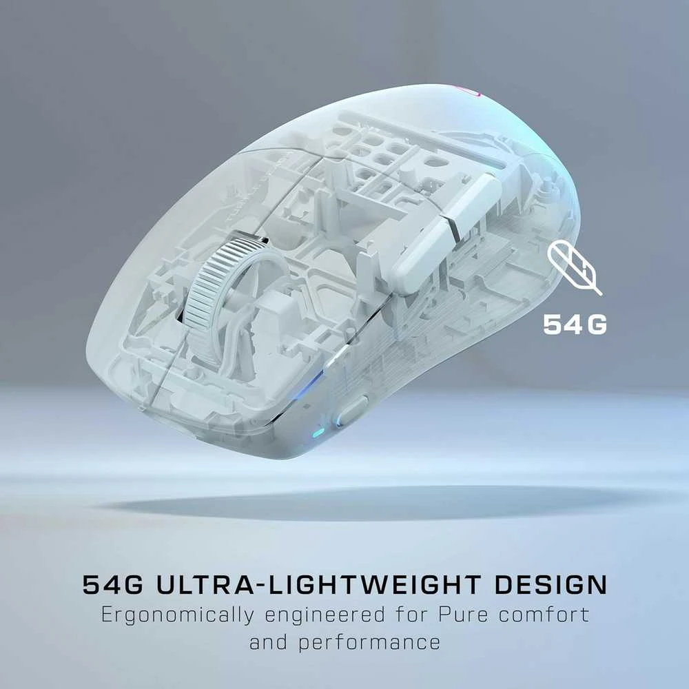 Turtle Beach Pure Air RGB balta belaidė pelė | 26000 DPI