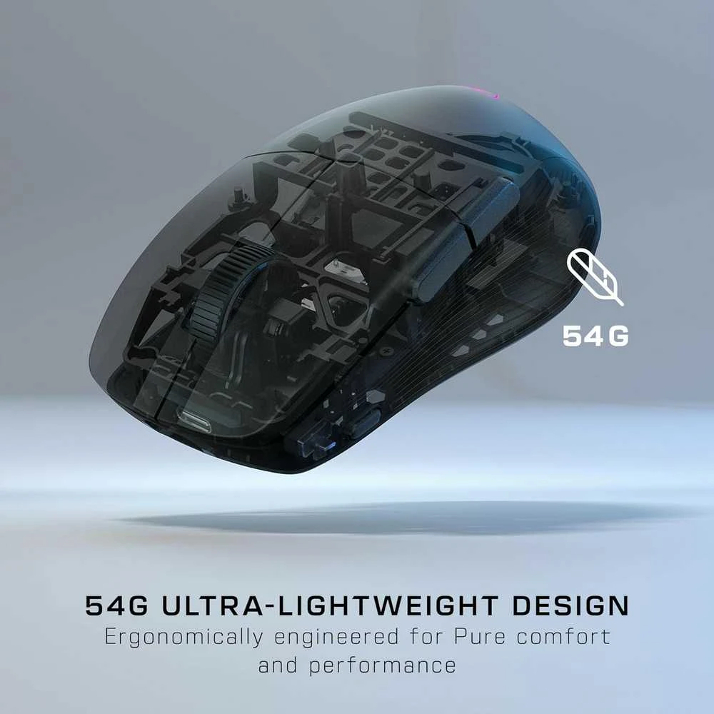Turtle Beach Pure Air RGB juoda belaidė pelė | 26000 DPI