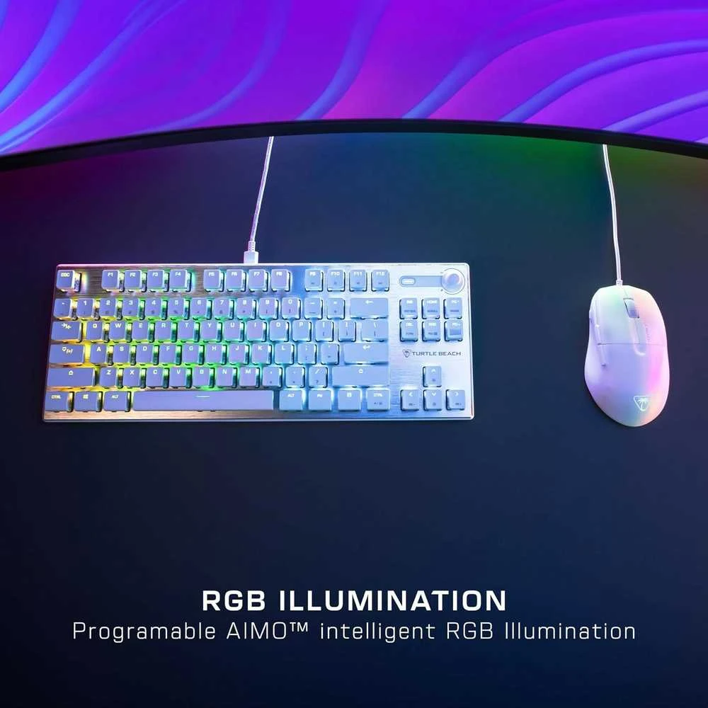 Turtle Beach Pure SEL RGB balta pelė su laidu | 8000 DPI