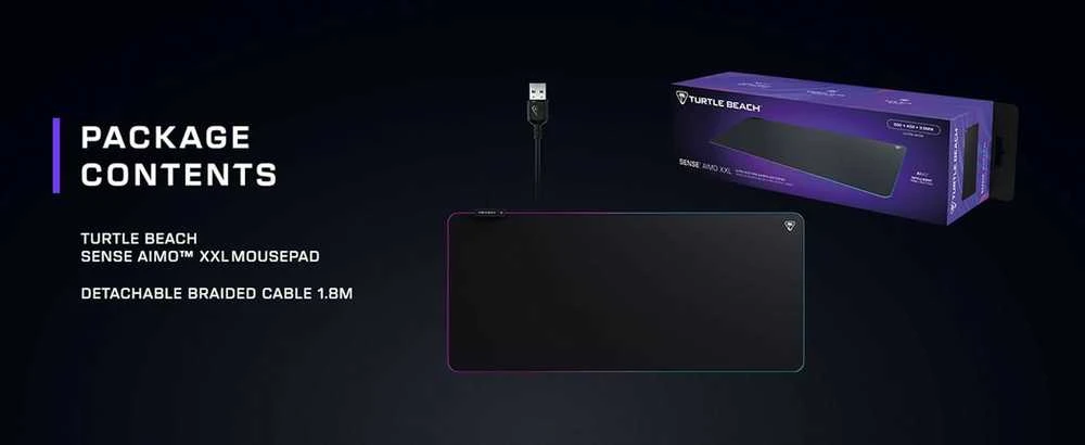 Turtle Beach Sense AIMO XXL pelės kilimėlis | 900x400x3.5mm