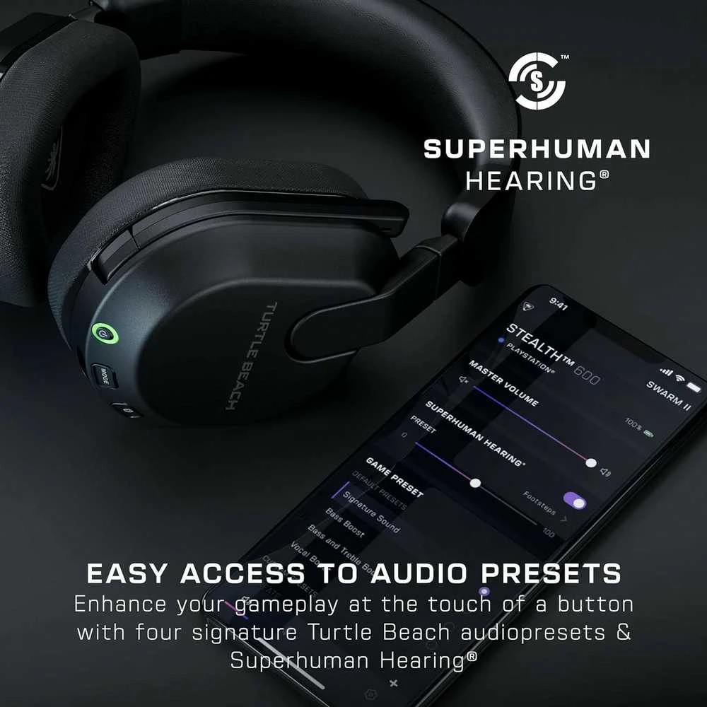 Turtle Beach Stealth 600 Gen 3 (Juodos) belaidės ausinės | PS5,PS4/PC