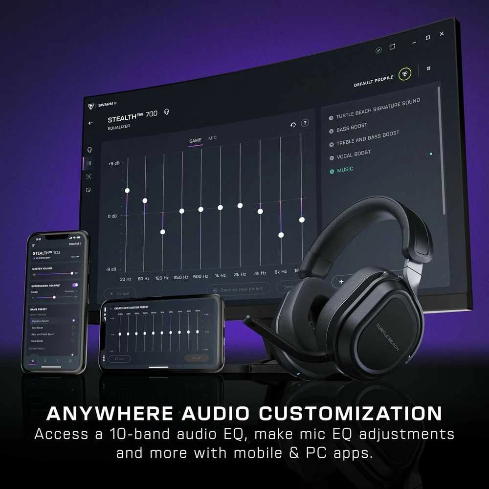Turtle Beach Stealth 700 Gen 3 Belaidės žaidimų ausinės „PlayStation“| Juoda