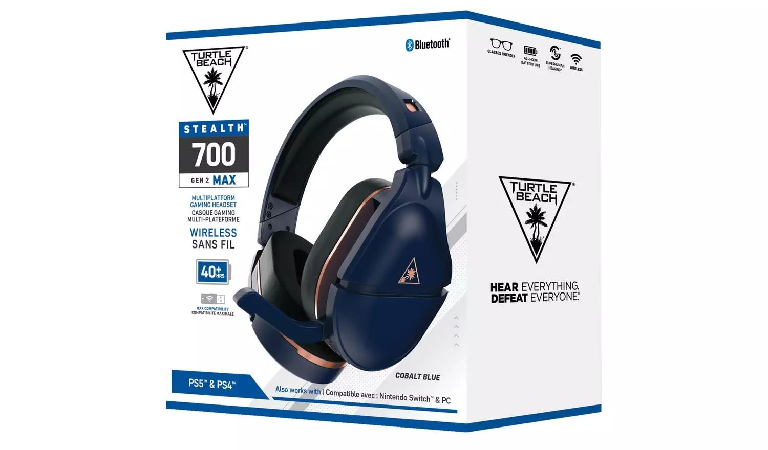 Turtle Beach Stealth 700P MAX Gen2 (mėlynos) belaidės ausinės | PS5, PS4 & PC