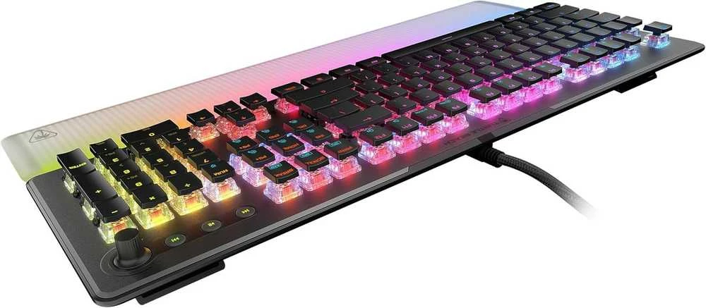 Turtle Beach Vulcan II MAX RGB 100% juoda laidinė mechaninė klaviatūra (Titan II Raudona switch, US)
