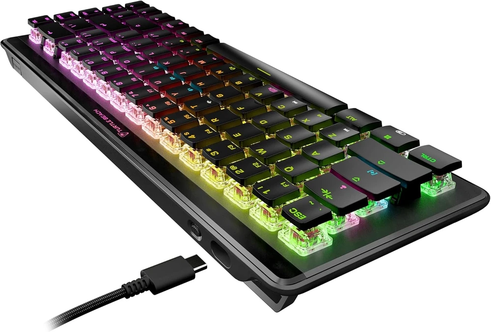 Turtle Beach Vulcan II Mini Air 65% juoda laidinė mechaninė klaviatūra (Raudona switch, US)
