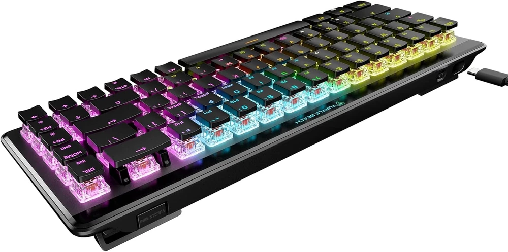 Turtle Beach Vulcan II Mini Air 65% juoda laidinė mechaninė klaviatūra (Raudona switch, US)