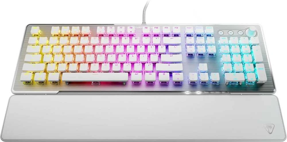 Turtle Beach Vulcan II RGB 100% balta laidinė mechaninė klaviatūra (Titan II Raudona switch, US)