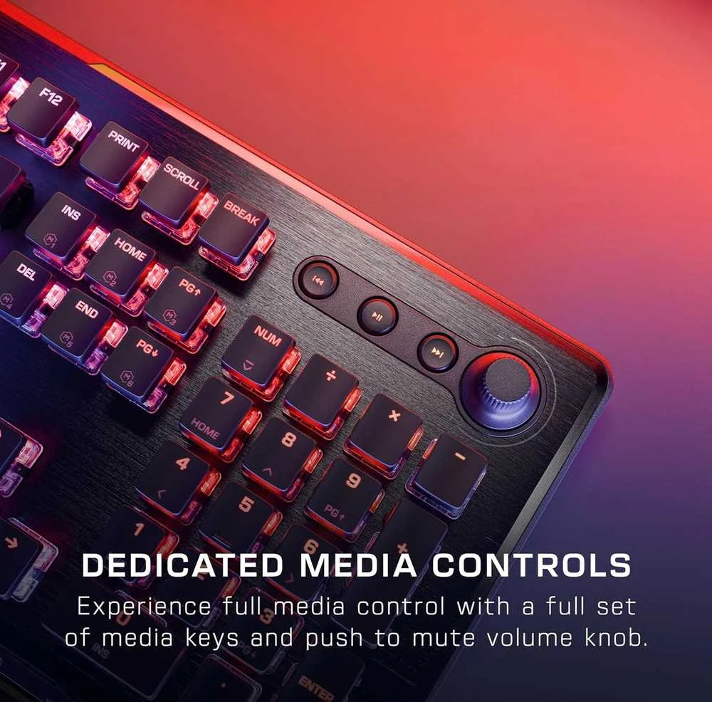 Turtle Beach Vulcan II RGB 100% juoda laidinė mechaninė klaviatūra (Titan II Raudona switch, US)