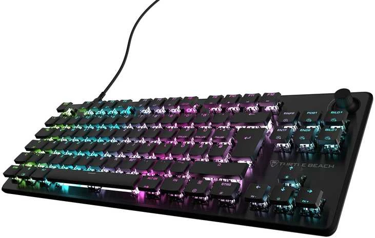 Turtle Beach Vulcan II TKL 75% juoda laidinė mechaninė klaviatūra (Raudona switch, US)