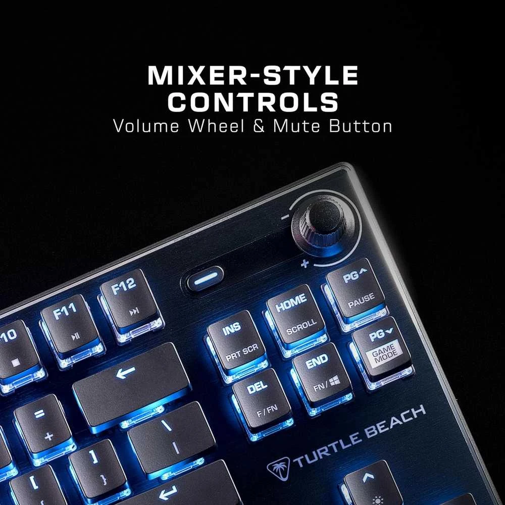 Turtle Beach Vulcan TKL RGB 75% juoda laidinė mechaninė klaviatūra (Titan II Raudona switch, US)