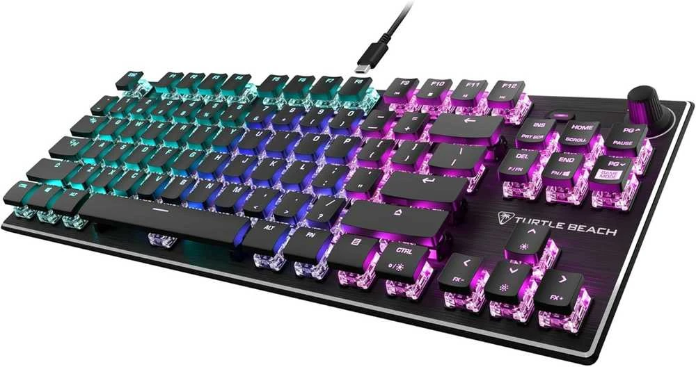 Turtle Beach Vulcan TKL RGB 75% juoda laidinė mechaninė klaviatūra (Titan II Raudona switch, US)