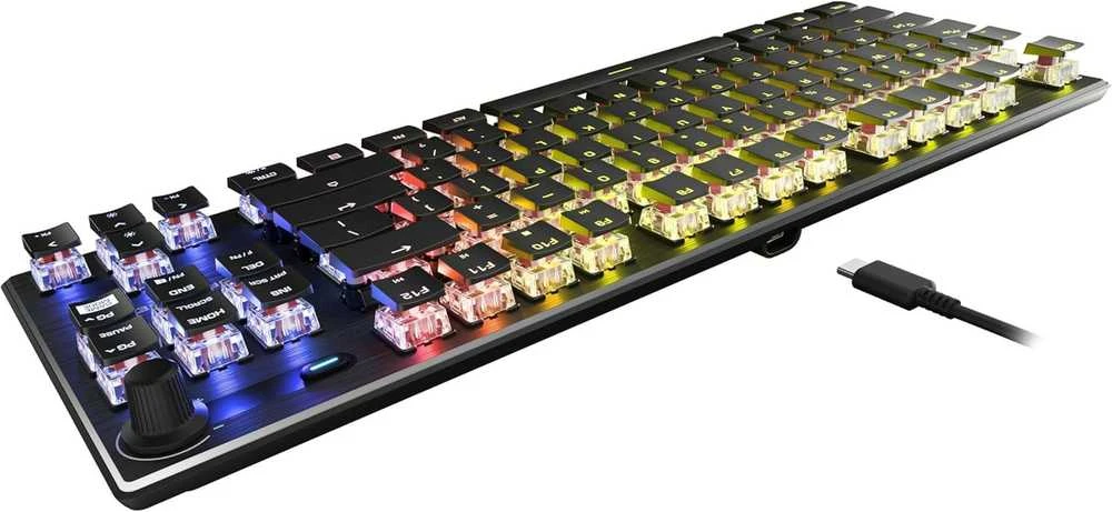 Turtle Beach Vulcan TKL RGB 75% juoda laidinė mechaninė klaviatūra (Titan II Raudona switch, US)