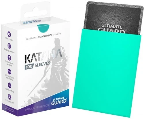 Ultimate Guard Katana Sleeves Standartinis dydis (100) - Turquoise