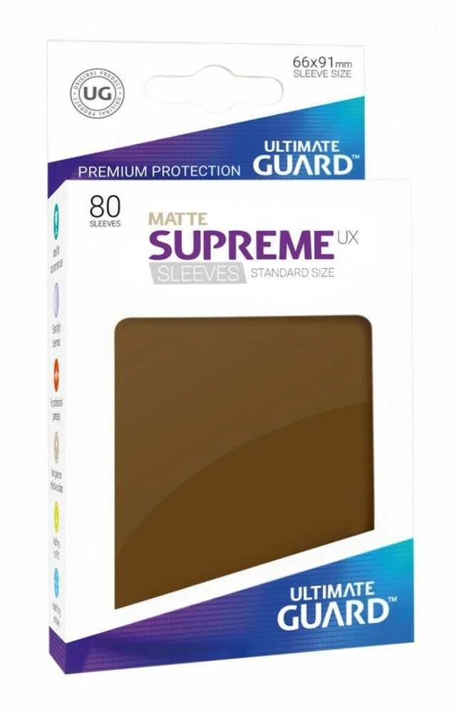 Ultimate Guard Supreme UX Sleeves Standartinis dydis Matte Brown (80)