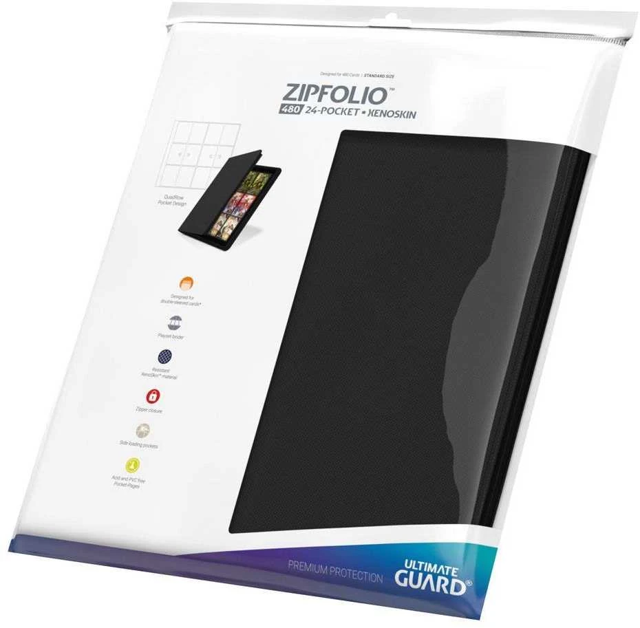 Ultimate Guard Zipfolio 480 24-Pocket Xenoskin - Juodas