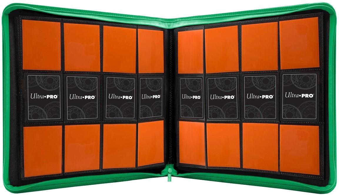 Ultra Pro UP - 12-Pocket Zippered PRO-Binder - Žalias