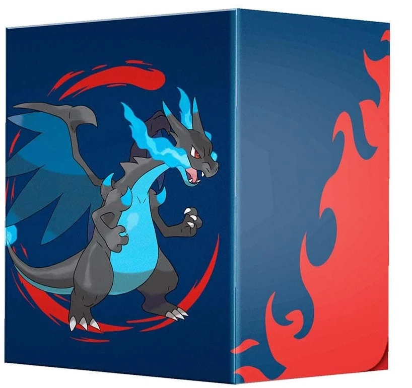 Kolekcionuojamos Kortelės - Ultra PRO Pokémon Trading Card Game Mega Charizard X Flex Deck Box 100 Cards Juodas