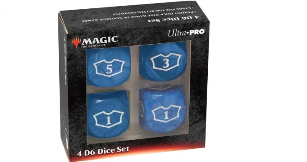 Ultra Pro UP: Magic the Gathering – Mėlyna Mana – 22 mm prabangus lojalumo kauliukų rinkinys