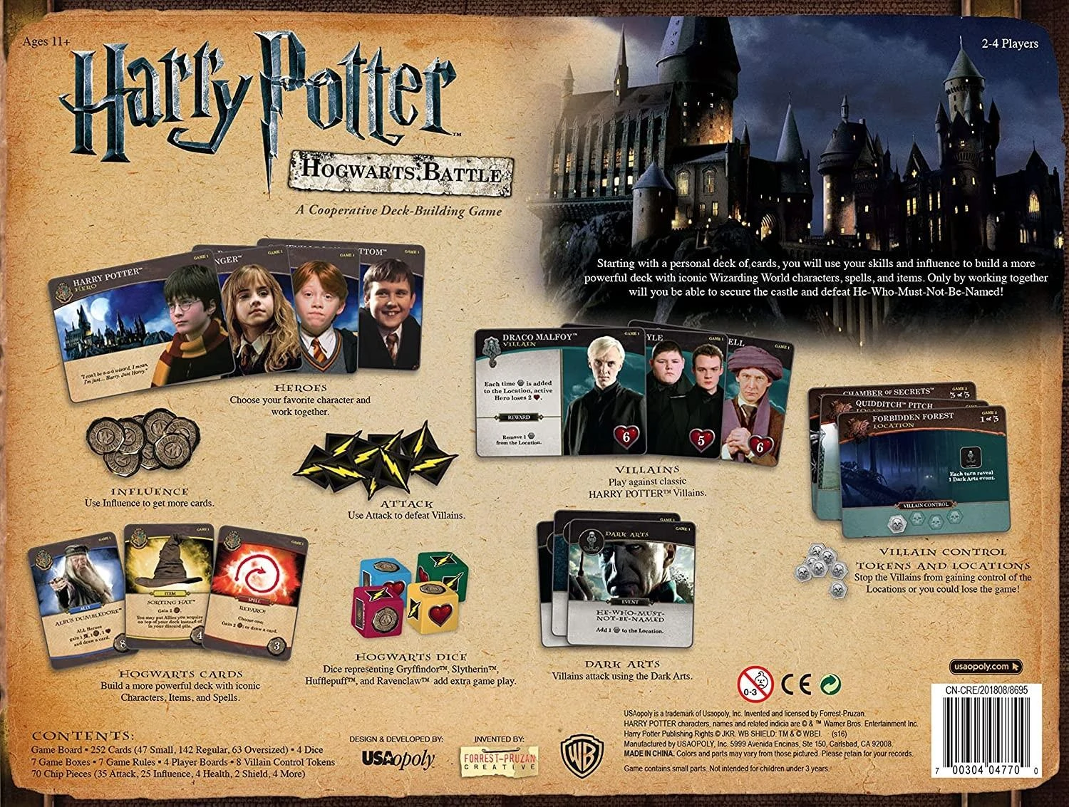 Usaopoly Harry Potter Hogwarts Battle A Cooperative Deck Building Game