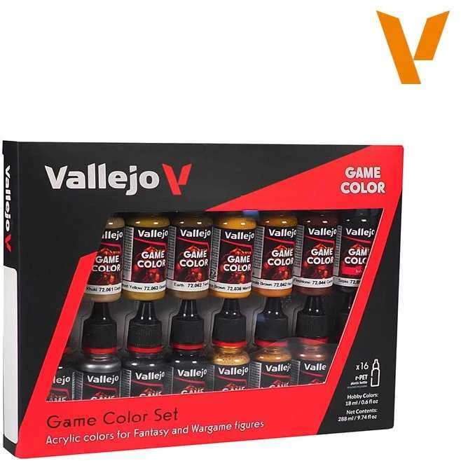 Vallejo - Game Color Leather &amp; Metal 16 spalvų rinkinys