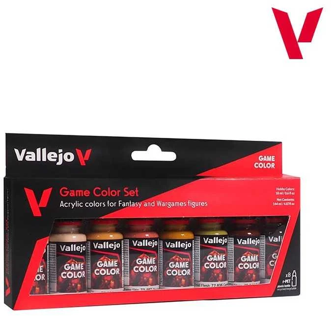 Vallejo - Game Color Skin Tone 8 spalvų rinkinys