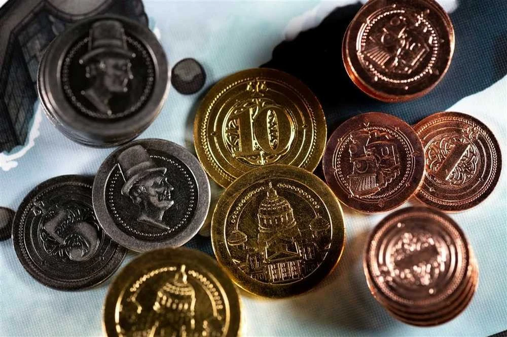 Usorteret „Vesuvius Media“ metalinių pramoninių monetų rinkinys (50 vnt.)