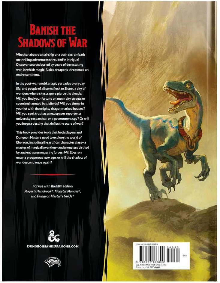 Wizards of the Coast Dungeons & Dragons Eberron: Rising from the Last War knyga
