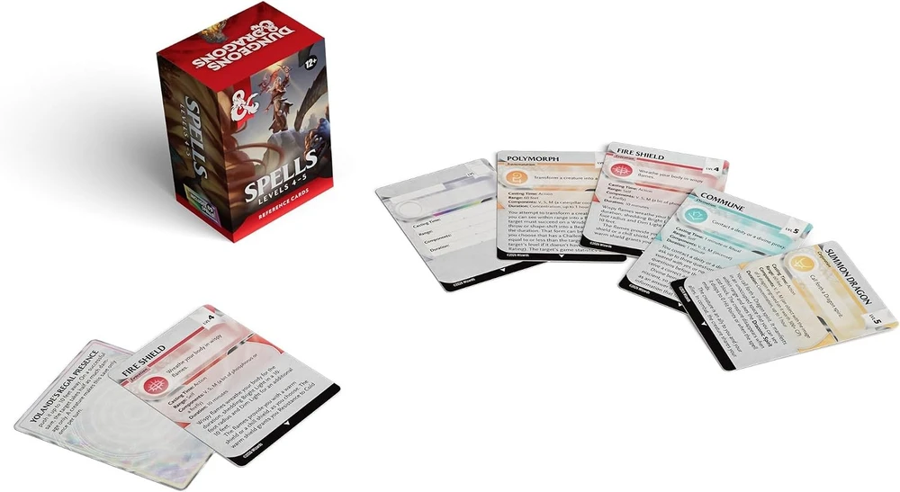 Wizards of the Coast Dungeons & Dragons Reference Cards - Spells (Levels 4-5)
