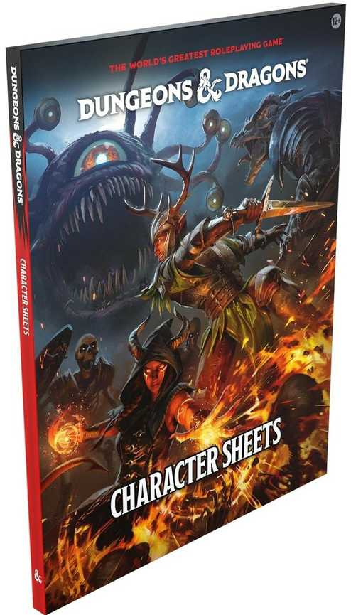 Wizards of the Coast Dungeons & Dragons Character Sheets 2024
