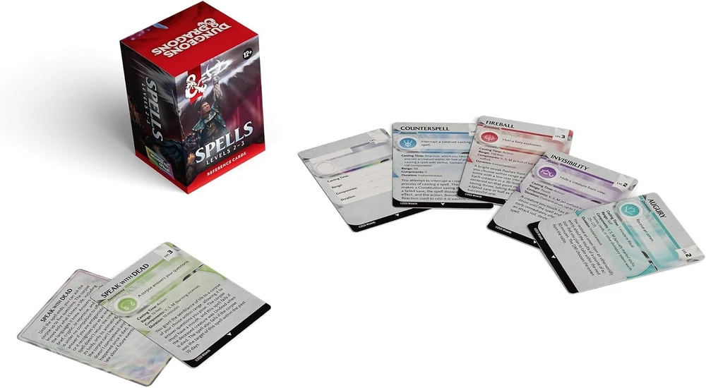 Wizards of the Coast Dungeons & Dragons Reference Cards - Spells (Levels 2-3)