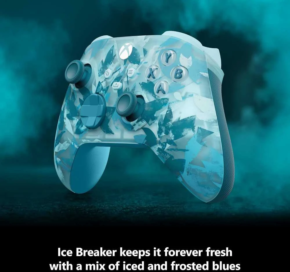 „Microsoft XBOX“ belaidis valdiklis – „Ice Breaker Special Edition Turquoise Bluetooth Gamepad“ (analoginis / skaitmeninis) „Android“, asmeniniams kompiuteriams, „XBOX One“, „XBOX Series S“, „XBOX Series X“, „iOS“