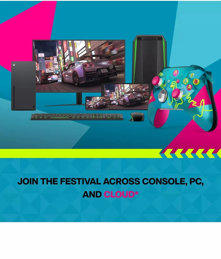„Microsoft Forza Horizon 6 Limited Edition“ „XBOX“ valdiklis, daugiaspalvis „Bluetooth“ žaidimų pultas, skirtas „Android“, asmeniniams kompiuteriams, „XBOX One“, „XBOX Series S“, „XBOX Series X“, „iOS“.