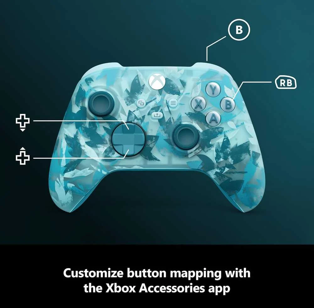 „Microsoft XBOX“ belaidis valdiklis – „Ice Breaker Special Edition Turquoise Bluetooth Gamepad“ (analoginis / skaitmeninis) „Android“, asmeniniams kompiuteriams, „XBOX One“, „XBOX Series S“, „XBOX Series X“, „iOS“