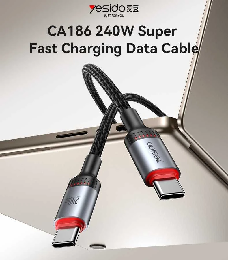 Kab.Yesido CA186 240W 5A C tipo į C tipo 2 m