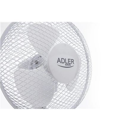 Ventiliatorius Adler | AD 7302 | Desk Fan | Baltas | Diameter 23 cm | Greičių skaičius 2 | Oscillation | 22 W