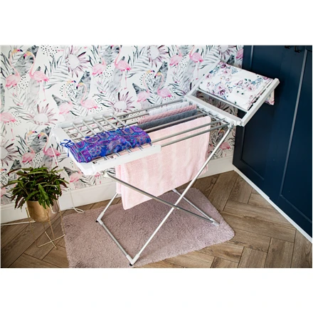 Adler | Foldable electric clothes drying rack | AD 7821 | 220 W | Sidabrinis/Baltas
