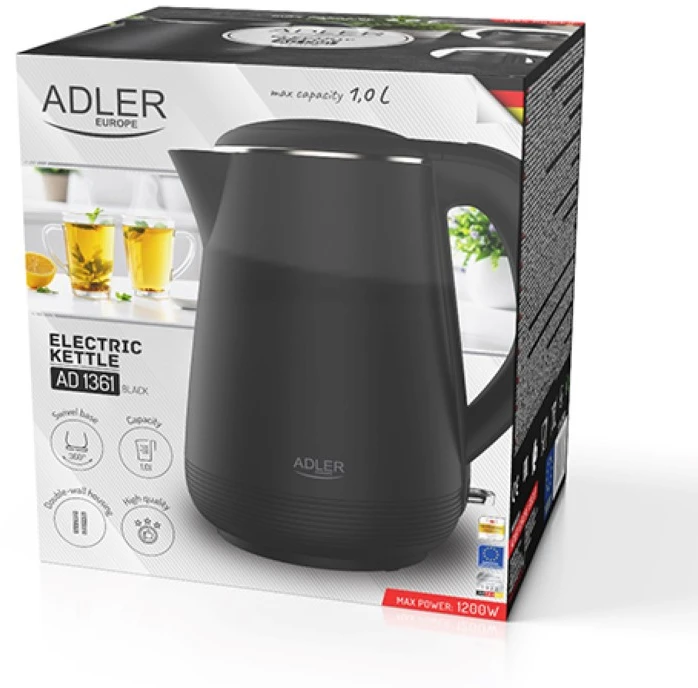 Elektrinis virdulys 1.0L Adler AD-1361B