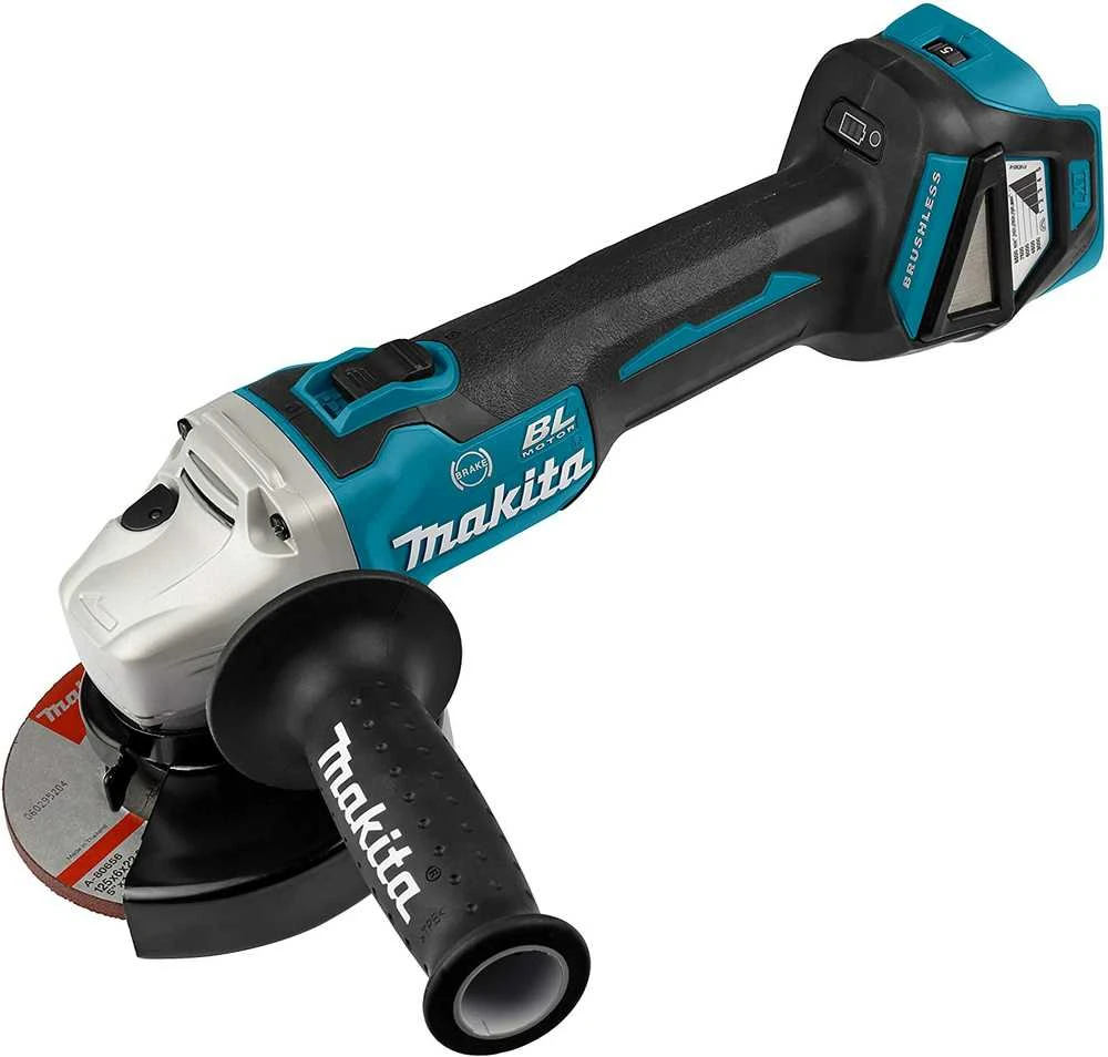 Makita kampinis šlifuoklis DGA513ZJ 18V 125mm be akumuliatoriaus ir kroviklio + lagaminas